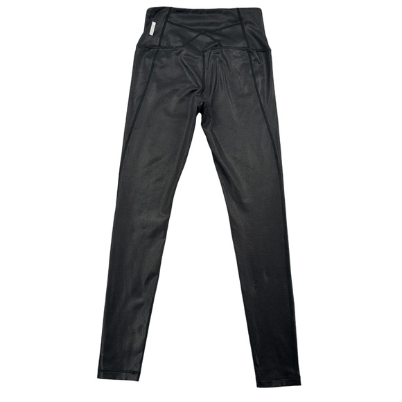 Zella High Waisted Black Metallic Dot Print Leggings Womens Size Small - Picture 2 of 8